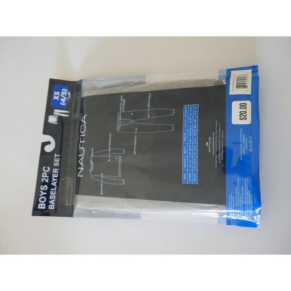 Nautica Boy's Thermal Base Layer Set Gray XS 4/5 - Picture 2 of 5